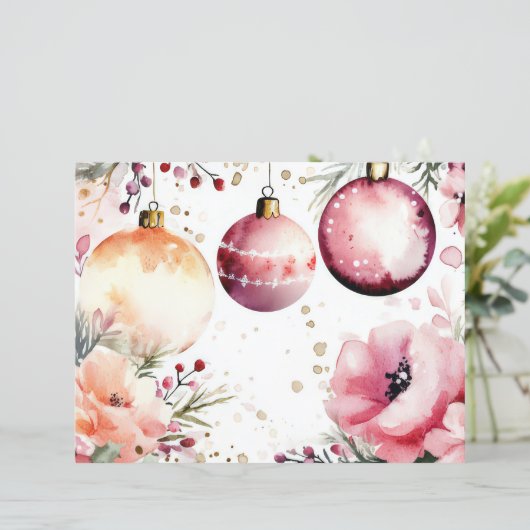 Christmas Baubles and Flowers Scrapbook Paper (スタンド正面)