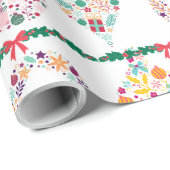 Christmas Baubles and Garland  ラッピングペーパー (ロールコーナー)