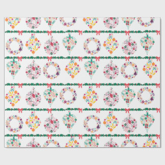 Christmas Baubles and Garland  ラッピングペーパー