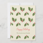 Christmas Baubles Customize Party Invitation 招待状 (裏面)