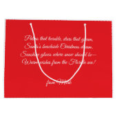 Christmas BBQ Santa at the Beach Florida  ラージペーパーバッグ (裏面)