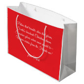 Christmas BBQ Santa at the Beach Florida  ラージペーパーバッグ (裏面アングル)