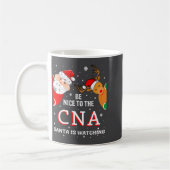 Christmas Be Nice To The Cna Santa Is Watching  コーヒーマグカップ (左)