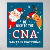 Christmas Be Nice To The Cna Santa Is Watching  ポスター (正面)