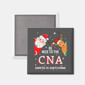 Christmas Be Nice To The Cna Santa Is Watching マグネット (正面/裏面)