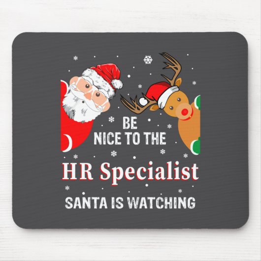 Christmas Be Nice To The Hr Specialist Santa Long  マウスパッド (正面)