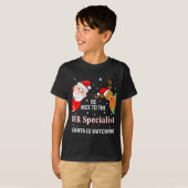 Christmas Be Nice To The Hr Specialist Santa Long  Tシャツ (正面フル)