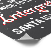 Christmas Be Nice To The Interpreter Santa Long Sl ポスター (角)