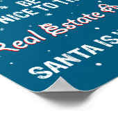 Christmas Be Nice To The Real Estate Agent Santa  ポスター (角)