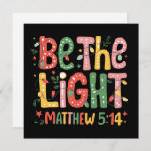 Christmas Be The Light Xmas Christian Holiday  シーズンカード (正面/裏面)