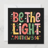 Christmas Be The Light Xmas Christian Holiday  シーズンカード (正面)