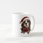 Christmas Beagle コーヒーマグカップ (正面右)