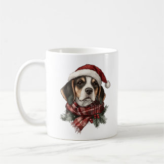 Christmas Beagle コーヒーマグカップ