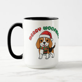 Christmas Beagle Mug: Merry Woofmas マグカップ