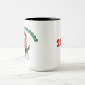 Christmas Beagle Mug: Merry Woofmas マグカップ (中央)