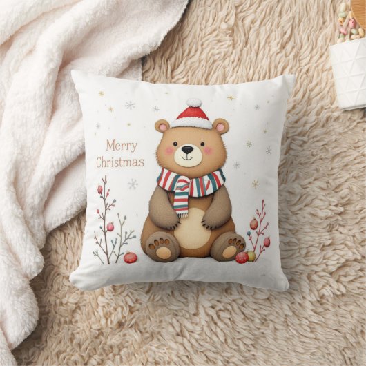 Christmas Bear クッション (ブランケット)