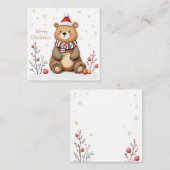 Christmas Bear スクエア名刺 (正面/裏面)