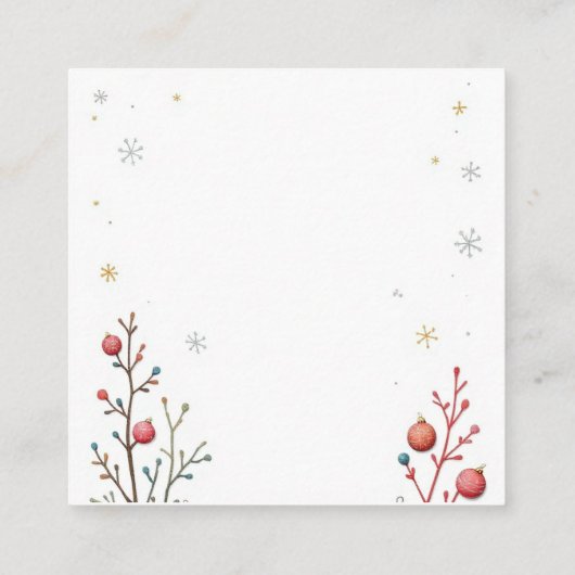 Christmas Bear スクエア名刺 (裏面)