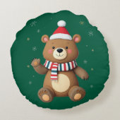 Christmas Bear ラウンドクッション (裏面)
