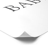 Christmas Bear Baby Shower Welcome ポスター (角)