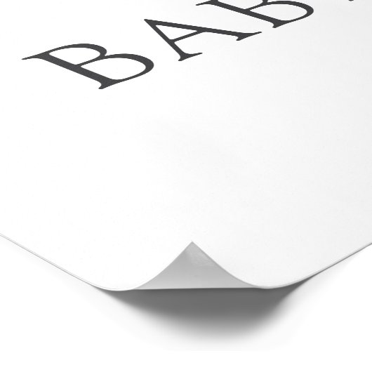 Christmas Bear Baby Shower Welcome ポスター (角)