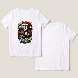 Christmas Bear DJ Women's Edgy Holiday Fashion トライブレンドTシャツ