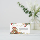 Christmas Bear Santa Boy Diaper Raffle エンクロージャーカード (スタンド正面)