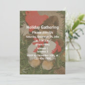 Christmas Bear Wreath Holiday Party 招待状 (スタンド正面)