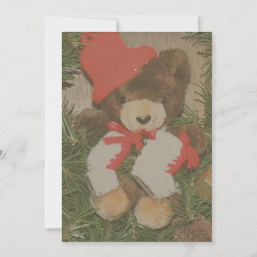 Christmas Bear Wreath Holiday Party  招待状 (裏面)