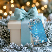 Christmas Beautiful Glitter Snowflakes Ornaments ギフトタグ