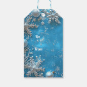 Christmas Beautiful Glitter Snowflakes Ornaments ギフトタグ (裏面)
