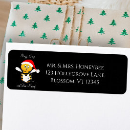 Christmas Bee Singing Bee Merry! Return Address ラベル