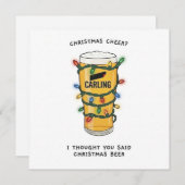 Christmas Beer Card - perfect for a beer lover! シーズンカード (正面/裏面)
