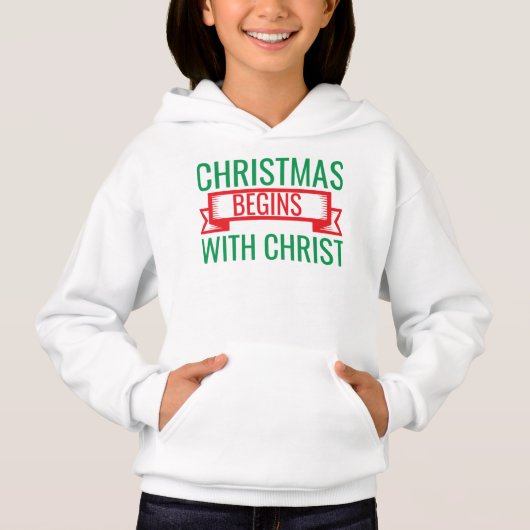 Christmas Begins with Christ-15523 T-Shirt Hoodie (正面)