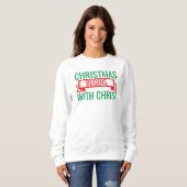 Christmas Begins with Christ-15523 T-Shirt Hoodie スウェットシャツ (正面フル)