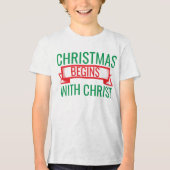 Christmas Begins with Christ-15523 T-Shirt Hoodie トライブレンドTシャツ (正面)