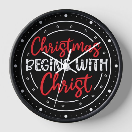 Christmas Begins With Christ-65772 壁時計 (正面)