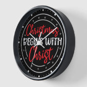 Christmas Begins With Christ-65772 壁時計 (傾斜)