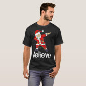 Christmas Believe Dabbing Santa Claus Kids Boys Tシャツ (正面フル)