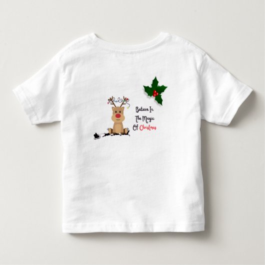 christmas believein the magic of christmas トドラーTシャツ (裏面)