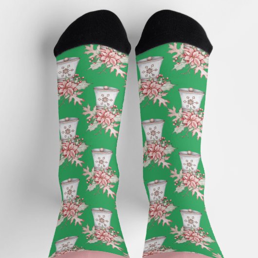 Christmas Bell Pattern Socks ソックス (上部)
