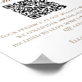 Christmas Bell Wedding Honeymoon Fund QR Code ポスター (角)