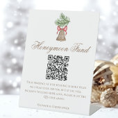 Christmas Bell Wedding Honeymoon Fund QR Code 台座サイン