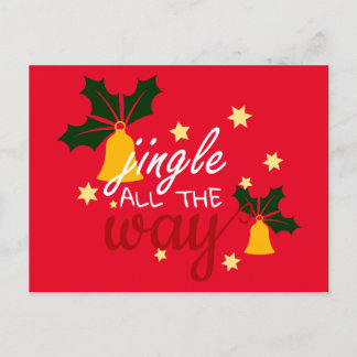 Christmas bells jingle all the way postkarte ポストカード