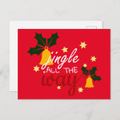 Christmas bells jingle all the way postkarte ポストカード (正面/裏面)
