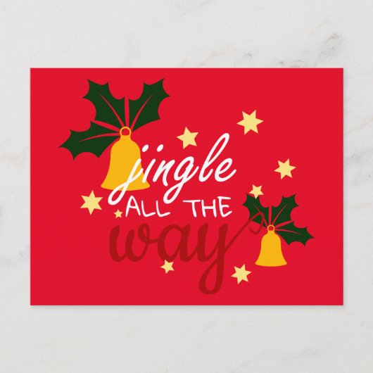 Christmas bells jingle all the way postkarte ポストカード (正面)