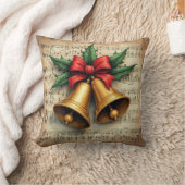 Christmas Bells on Sheet Music, クッション (ブランケット)