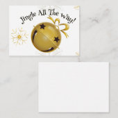 Christmas Bells Thank You ノートカード (正面/裏面)