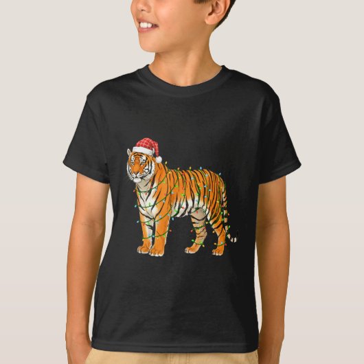 Christmas Bengal Tiger Holiday Festive Animal  Tシャツ (正面)