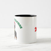Christmas Bernese Mountain Dog Mug: Merry Woofmas ツートーンマグカップ (中央)